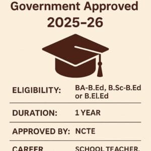 Transform your career with One-Year B.Ed 2025! Discover government university admissions, simplified eligibility rules, and budget-friendly fees. Your future starts here!